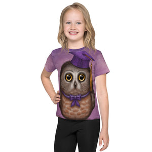 Unisex kids T-shirt "Wonder is beginning of wisdom" (Owl)