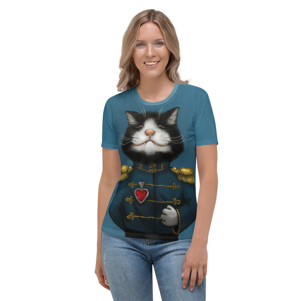 Women's T-shirt "All’s fair in love and war" (Cat)