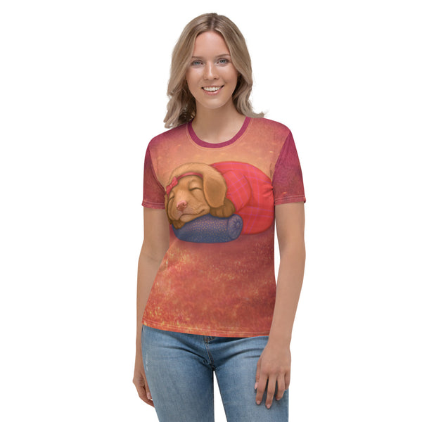 Women's T-shirt "Let her sleep for when she wakes she will move mountains" (Nova Scotia Duck Tolling Retriever)