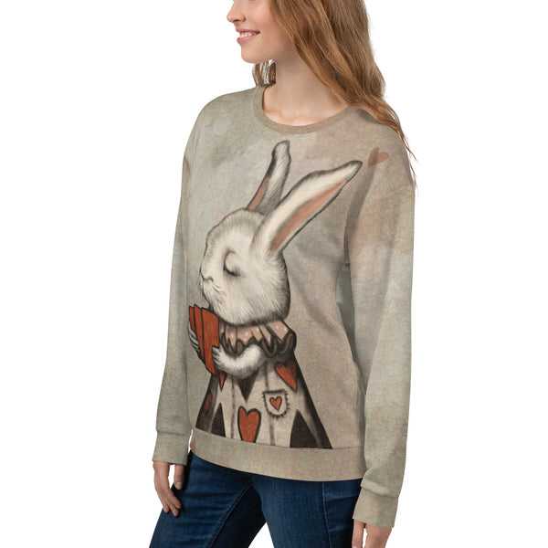 Unisex sweatshirt "Lucky at cards, unlucky in love" (Hare)