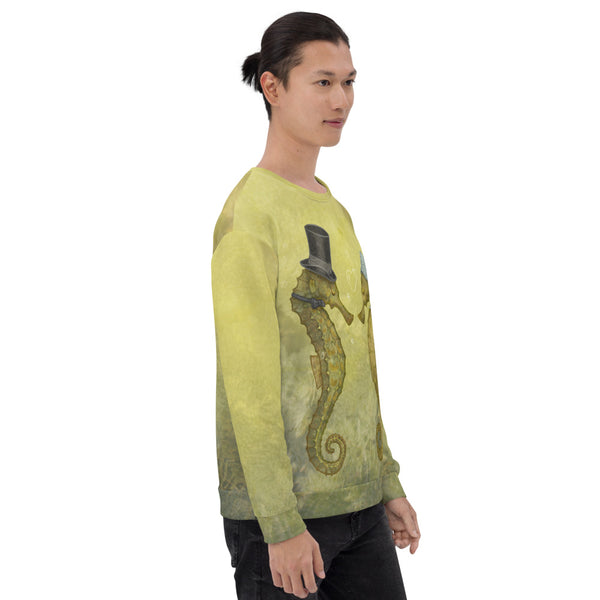 Unisex sweatshirt "Sea has hundred hearts" (Seahorses)