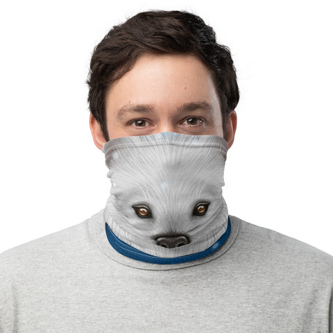Neck gaiter "No snowflake ever falls in the wrong place" (Samoyed)