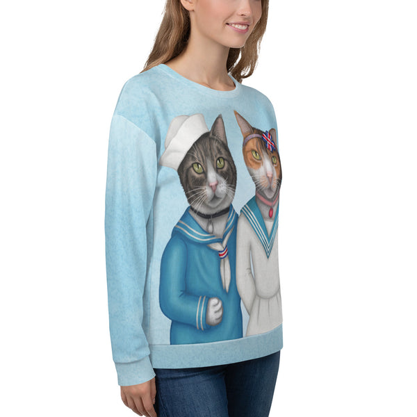 Unisex sweatshirt "Brothers and sisters are as close as hands and feet" (Cats)