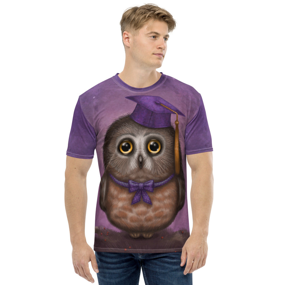 Men's T-shirt "Wonder is beginning of wisdom" (Owl)