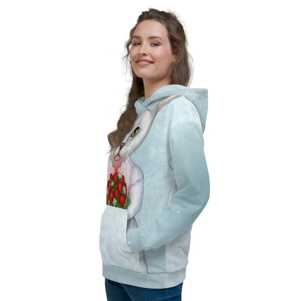Unisex hoodie "Don't marry a girl who wants strawberries in January" (British Shorthair)
