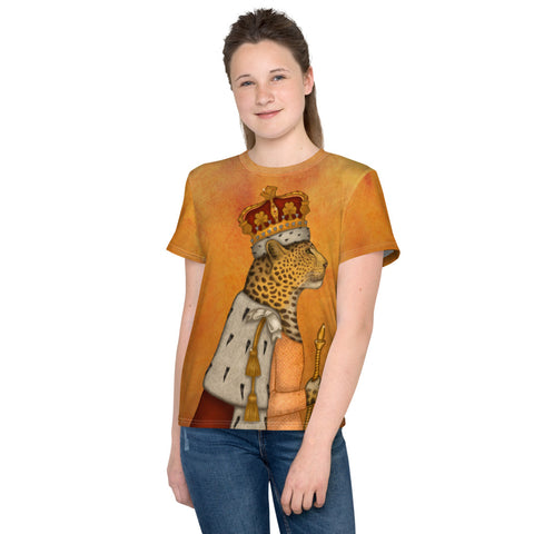 Unisex T-särk noorele "Igas naises peitub kuninganna" (leopard)