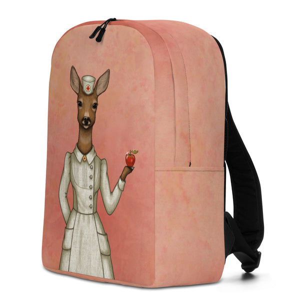 Backpack "An apple a day keeps the doctor away" (Deer)