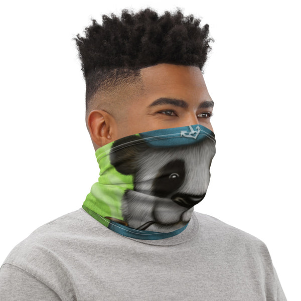 Neck gaiter "Rowing slower will get you further" (Giant panda)