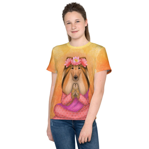 Unisex youth T-shirt "What we think, we become" (Rough Collie)