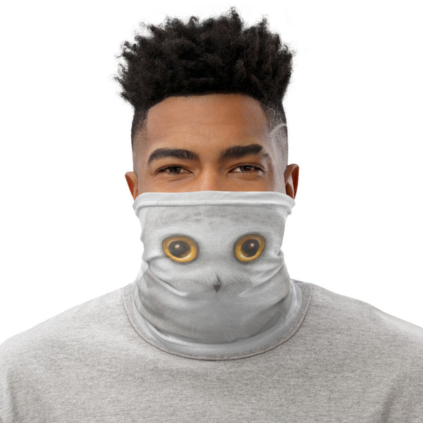 Neck gaiter "The North wind does blow and we shall have snow" (Snowy owl)