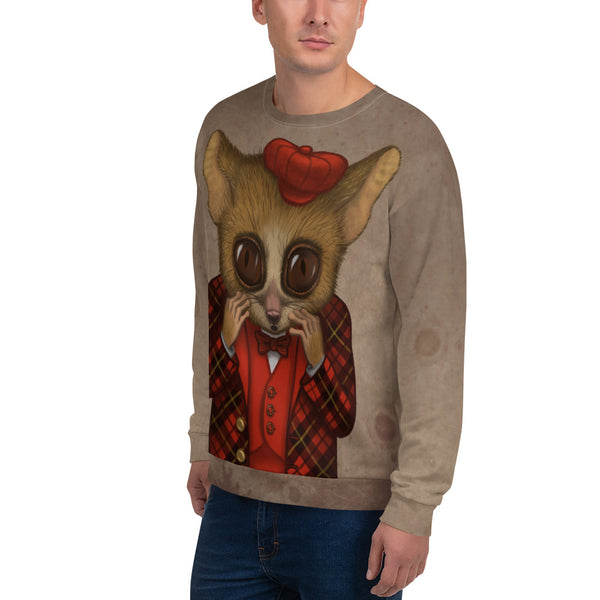 Unisex sweatshirt "Fear has big eyes" (Mouse lemur)