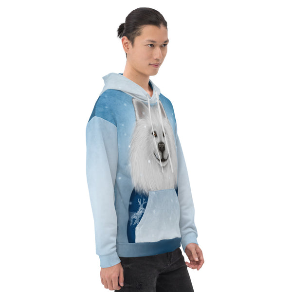Unisex hoodie "No snowflake ever falls in the wrong place" (Samoyed)