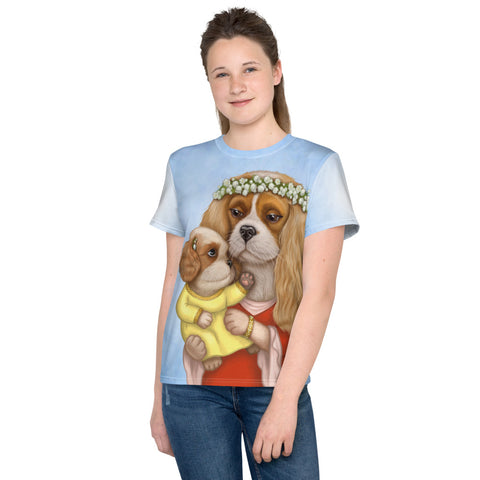 Unisex youth T-shirt "Time brings everything to those who can wait for it" ( Cavalier King Charles Spaniels)