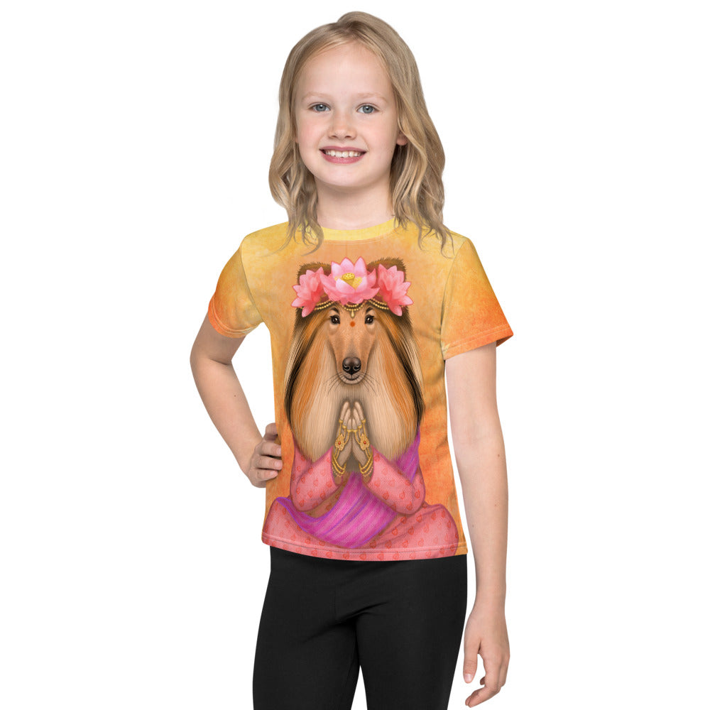 Unisex kids T-shirt "What we think, we become" (Rough Collie)