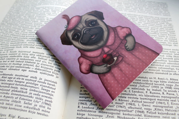 Notebook "A full stomach makes a happy heart" (Pug)