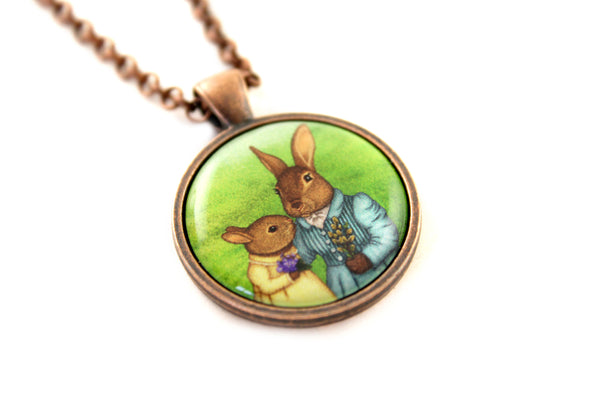 Pendant "It is never winter in the land of hope" (Hares)