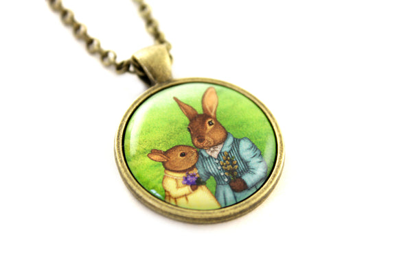 Pendant "It is never winter in the land of hope" (Hares)