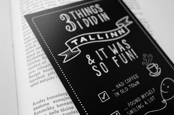 Postkaart "3 things I did in Tallinn"