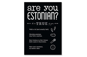 Postkaart "Are you Estonian?"