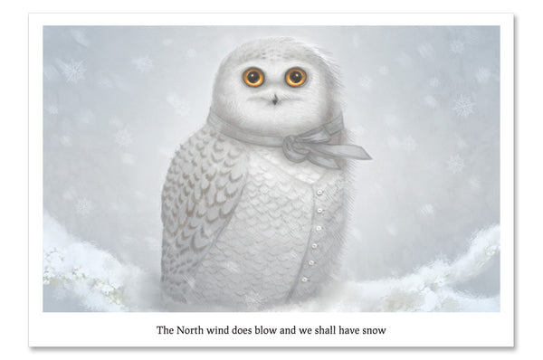 Postcard "The North wind does blow and we shall have snow"