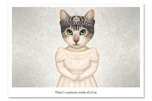 Postcard "There’s a princess inside all of us" (Cat)