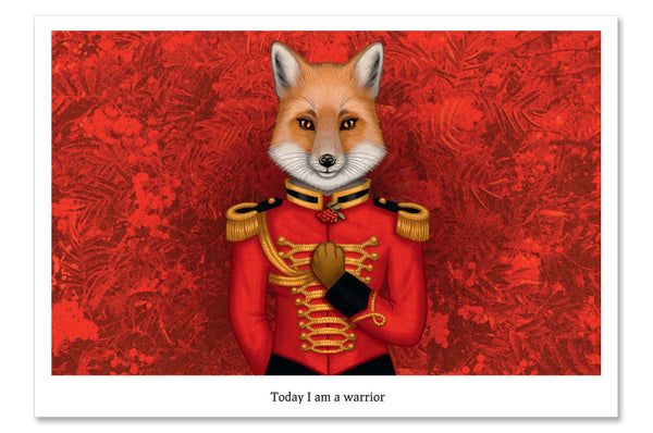 Postcard "Today I am a warrior"