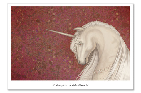Postcard "Don’t ask questions about fairy tales" (Unicorn)