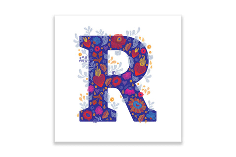 Postkaart "R"