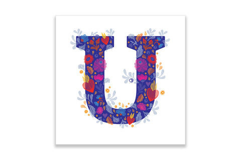 Postcard "U"