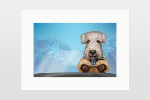 Print "Life is a journey, enjoy the ride" (Irish soft-coated Wheaten Terrier)