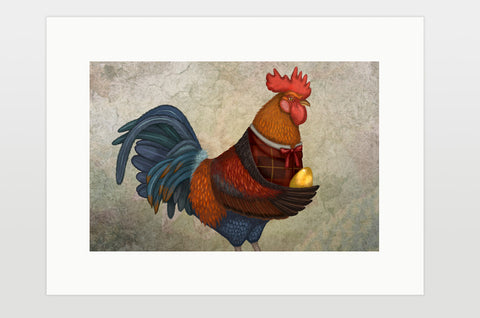 Print "If you were born lucky, even your rooster will lay eggs" (Rooster)