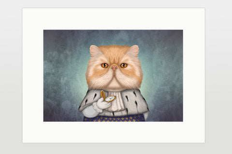 Print "Punctuality is the politeness of kings" (Persian cat)