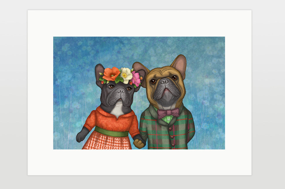 Print "A life without love is like a year without summer" (French bulldogs)