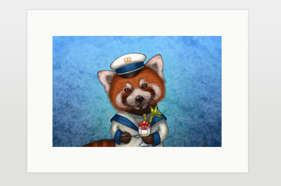 Print "Life is uncertain so eat your dessert first" (Red panda)