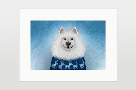 Print "No snowflake ever falls in the wrong place" (Samoyed)