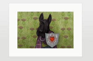 Print "Real power is in the heart" (Scottish Terrier)