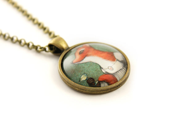 Pendant  "She who doesn't risk never gets to drink champagne" (Fox)