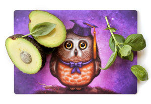 Serving platter "Wonder is beginning of wisdom" (Owl)