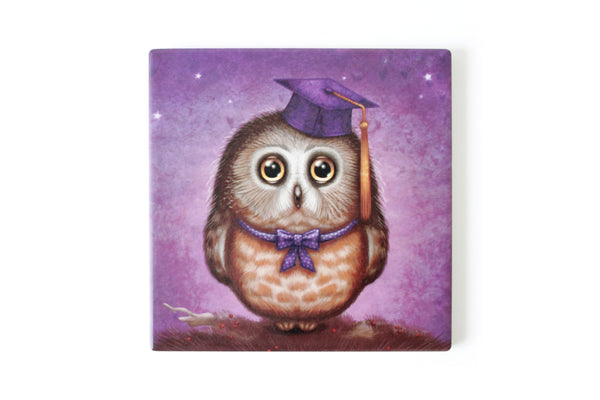 Trivet "Wonder is beginning of wisdom" (Owl)