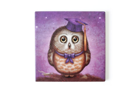Trivet "Wonder is beginning of wisdom" (Owl)